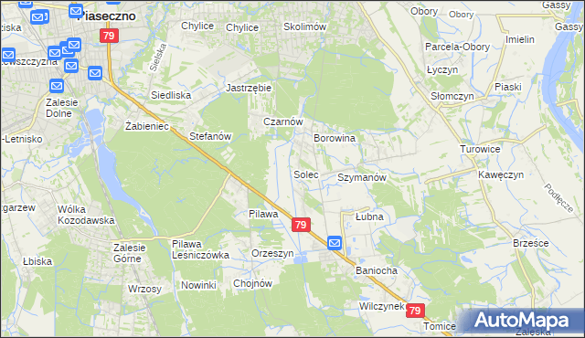 mapa Solec gmina Góra Kalwaria, Solec gmina Góra Kalwaria na mapie Targeo