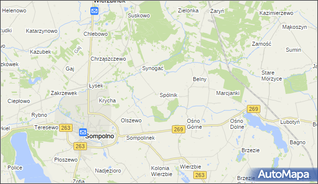 mapa Spólnik, Spólnik na mapie Targeo