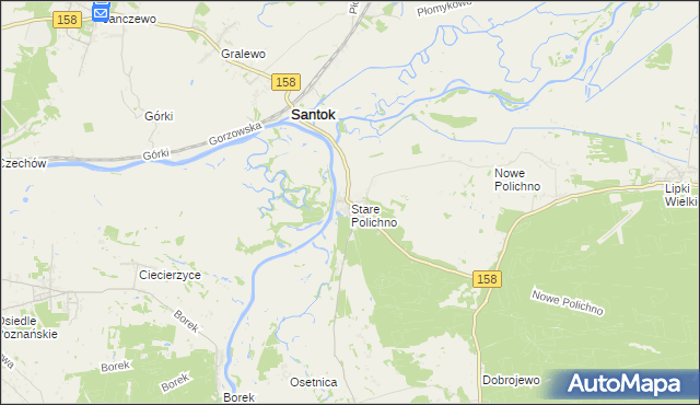 mapa Stare Polichno, Stare Polichno na mapie Targeo