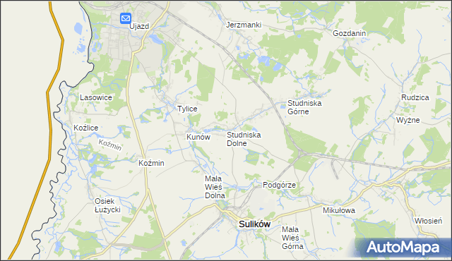mapa Studniska Dolne, Studniska Dolne na mapie Targeo