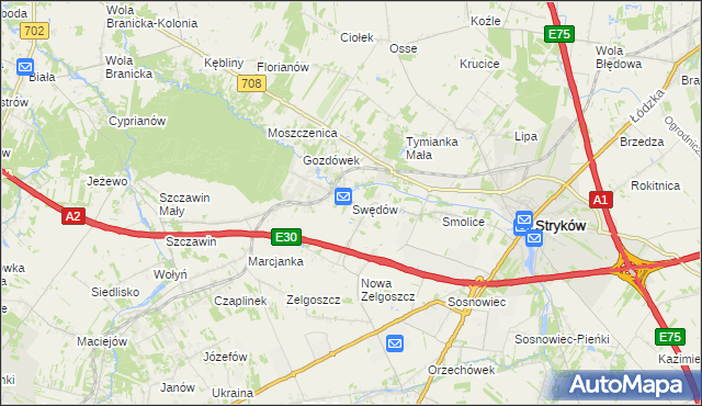 mapa Swędów, Swędów na mapie Targeo