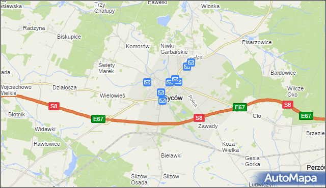 mapa Syców, Syców na mapie Targeo