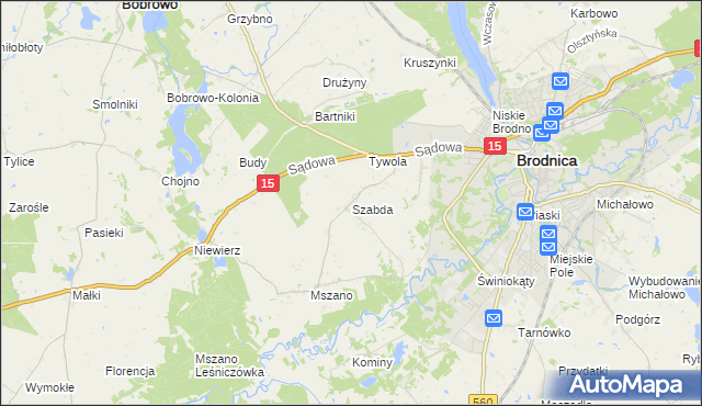 mapa Szabda, Szabda na mapie Targeo