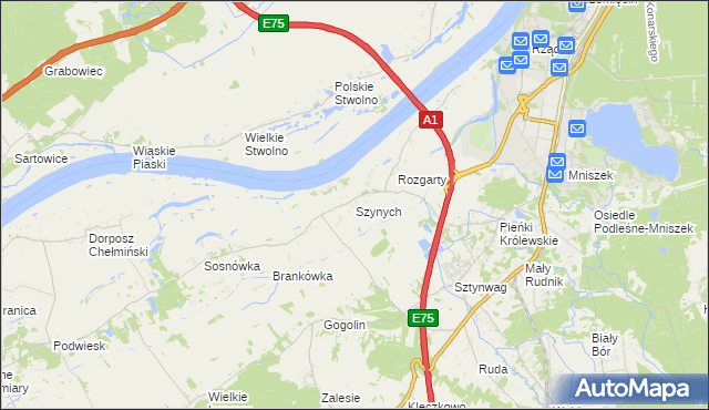 mapa Szynych, Szynych na mapie Targeo