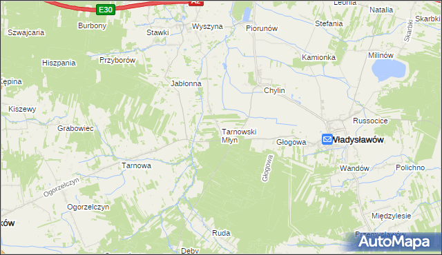 mapa Tarnowski Młyn, Tarnowski Młyn na mapie Targeo