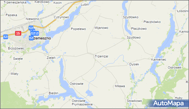 mapa Trzemżal, Trzemżal na mapie Targeo