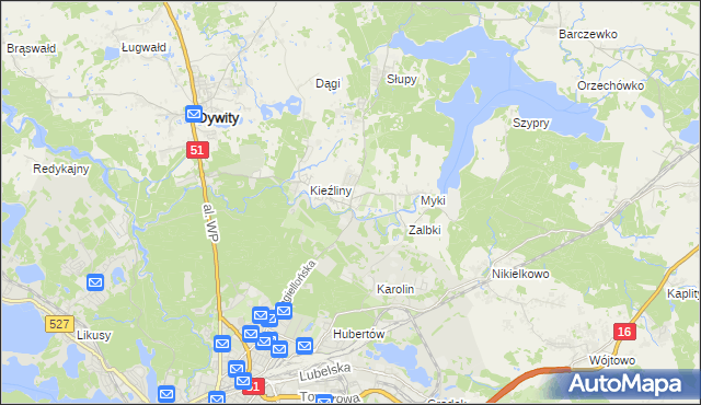 mapa Wadąg, Wadąg na mapie Targeo