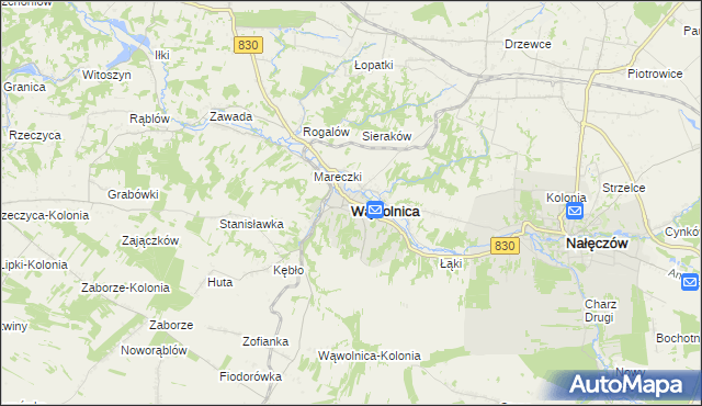 mapa Wąwolnica powiat puławski, Wąwolnica powiat puławski na mapie Targeo