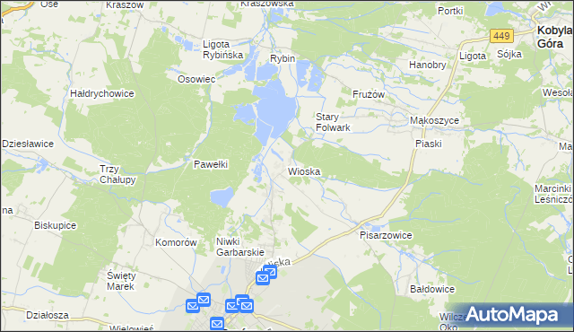 mapa Wioska gmina Syców, Wioska gmina Syców na mapie Targeo