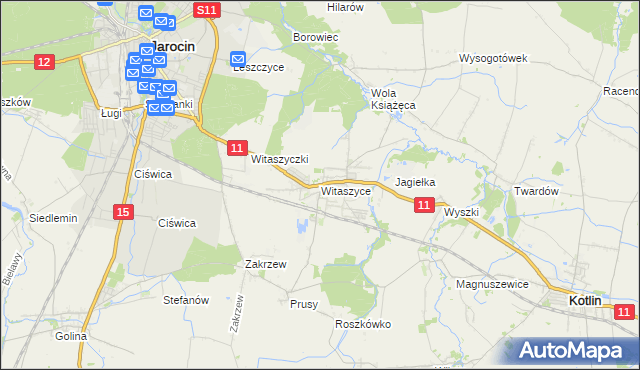 mapa Witaszyce, Witaszyce na mapie Targeo