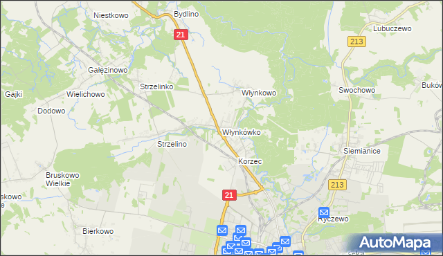 mapa Włynkówko, Włynkówko na mapie Targeo