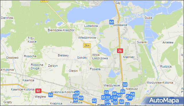 mapa Wola Łaszczowa, Wola Łaszczowa na mapie Targeo