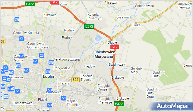 mapa Wólka powiat lubelski, Wólka powiat lubelski na mapie Targeo
