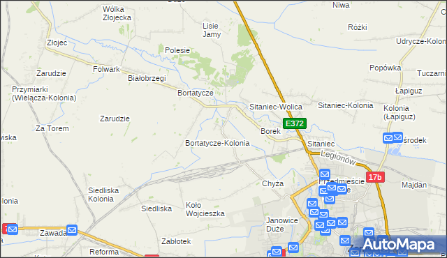 mapa Wysokie gmina Zamość, Wysokie gmina Zamość na mapie Targeo
