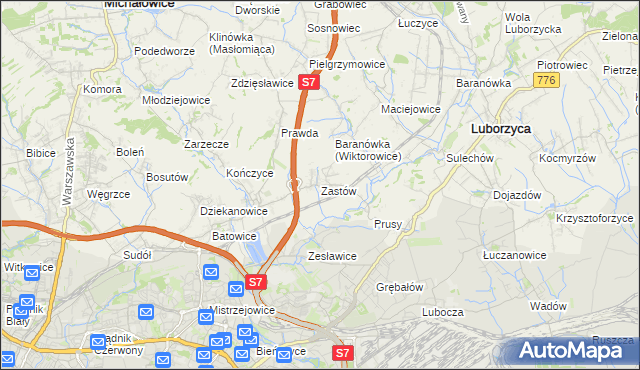 mapa Zastów, Zastów na mapie Targeo