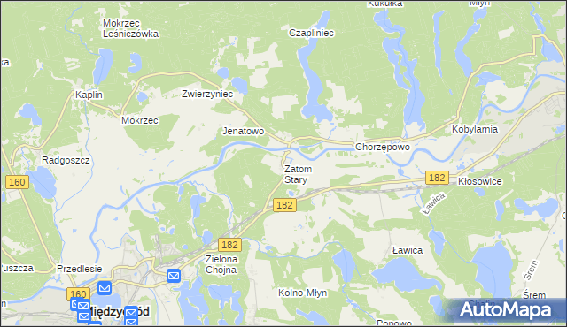 mapa Zatom Stary, Zatom Stary na mapie Targeo