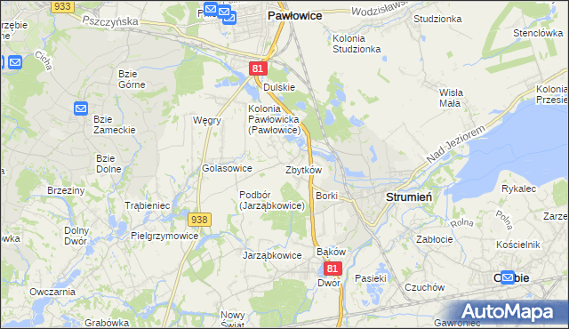 mapa Zbytków, Zbytków na mapie Targeo