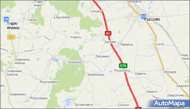 mapa Żelisławki, Żelisławki na mapie Targeo