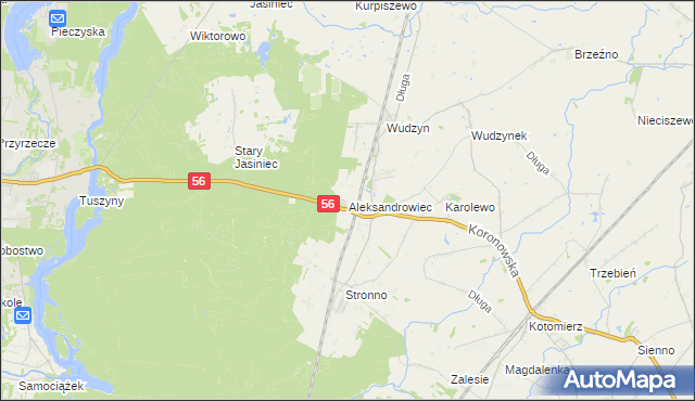 mapa Aleksandrowiec, Aleksandrowiec na mapie Targeo