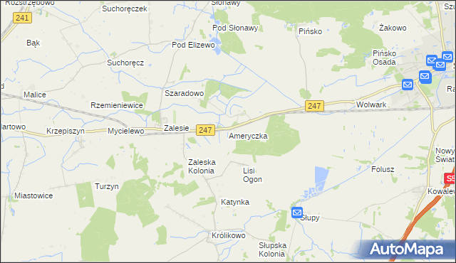 mapa Ameryczka, Ameryczka na mapie Targeo