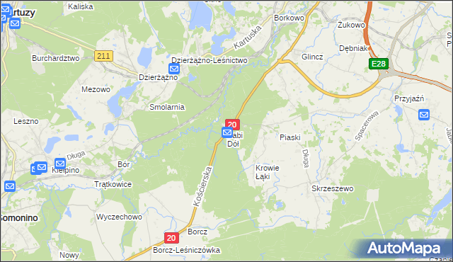 mapa Babi Dół, Babi Dół na mapie Targeo