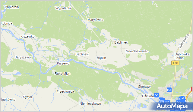 mapa Bąblin, Bąblin na mapie Targeo