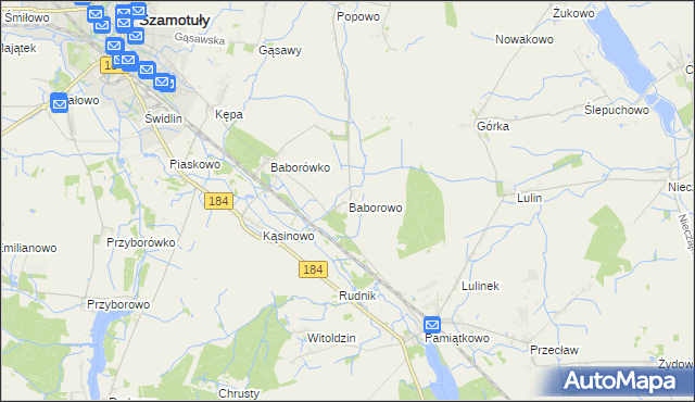 mapa Baborowo, Baborowo na mapie Targeo
