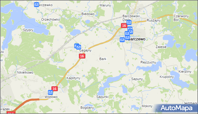 mapa Bark, Bark na mapie Targeo