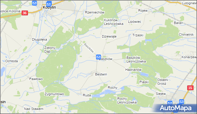 mapa Baszków, Baszków na mapie Targeo