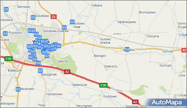 mapa Bierzglin, Bierzglin na mapie Targeo