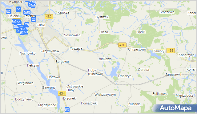 mapa Binkowo, Binkowo na mapie Targeo