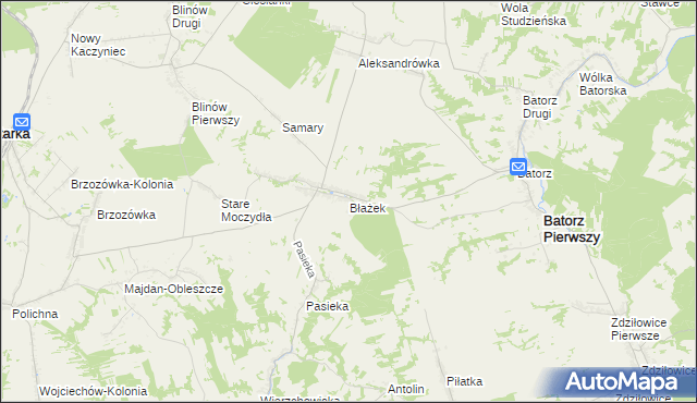 mapa Błażek, Błażek na mapie Targeo