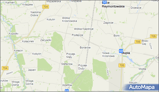 mapa Bonarów, Bonarów na mapie Targeo
