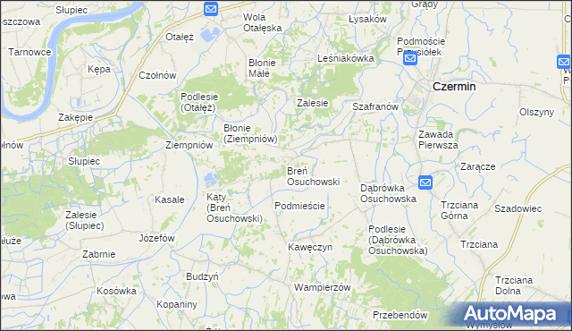 mapa Breń Osuchowski, Breń Osuchowski na mapie Targeo