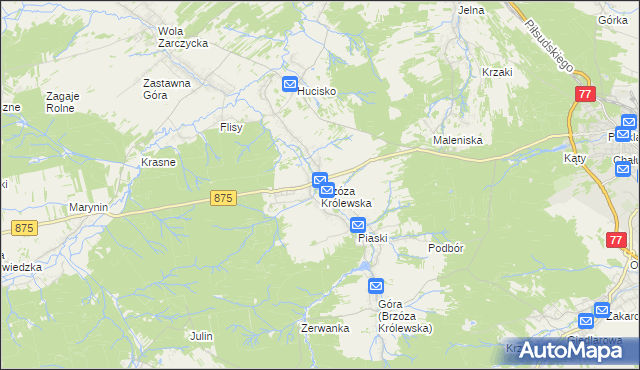mapa Brzóza Królewska, Brzóza Królewska na mapie Targeo