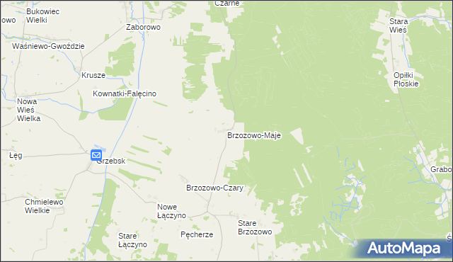 mapa Brzozowo-Maje, Brzozowo-Maje na mapie Targeo