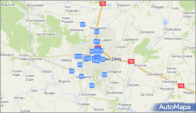 mapa Busko-Zdrój, Busko-Zdrój na mapie Targeo