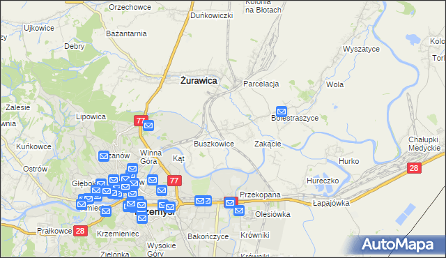 mapa Buszkowiczki, Buszkowiczki na mapie Targeo