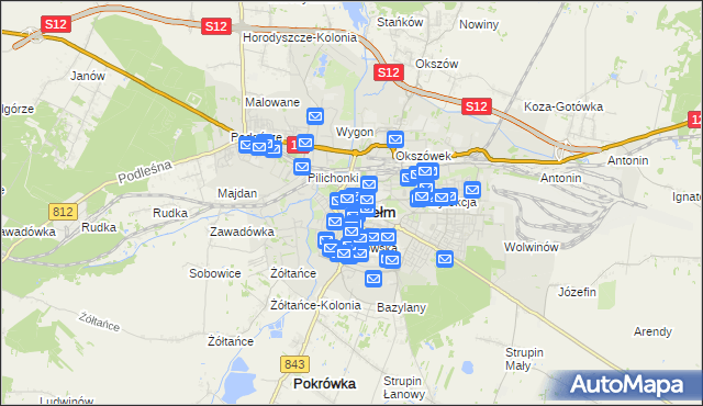 mapa Chełma, Chełm na mapie Targeo
