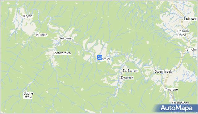 mapa Chmiel, Chmiel na mapie Targeo