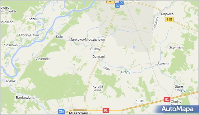 mapa Chmielewo gmina Nowogród, Chmielewo gmina Nowogród na mapie Targeo