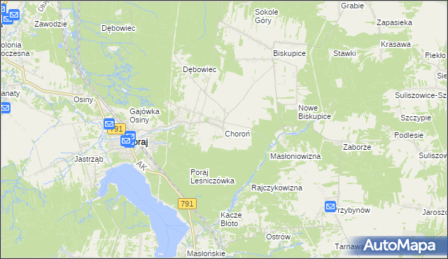 mapa Choroń, Choroń na mapie Targeo