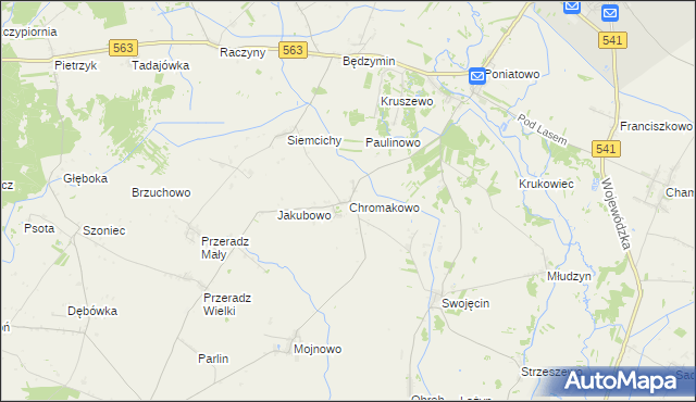 mapa Chromakowo, Chromakowo na mapie Targeo