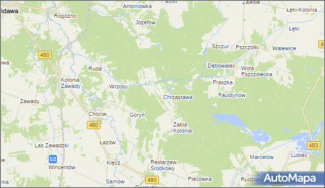 mapa Chrząstawa, Chrząstawa na mapie Targeo