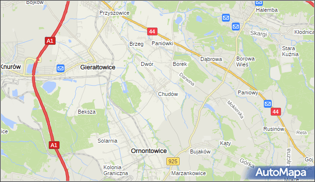 mapa Chudów, Chudów na mapie Targeo
