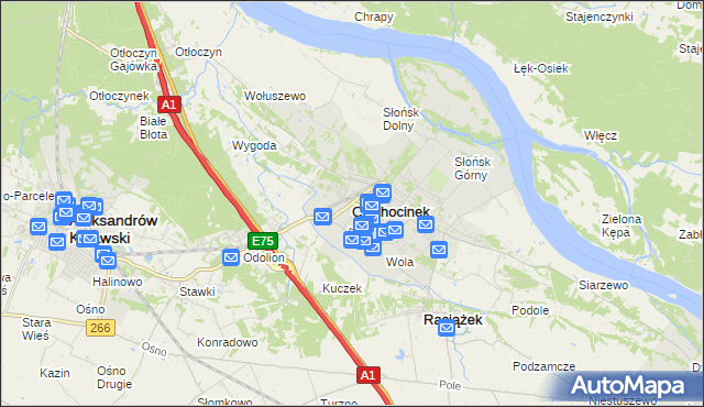 mapa Ciechocinek, Ciechocinek na mapie Targeo