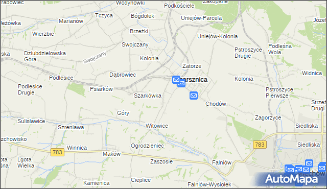 mapa Ciszowice, Ciszowice na mapie Targeo