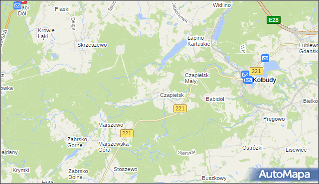 mapa Czapielsk, Czapielsk na mapie Targeo