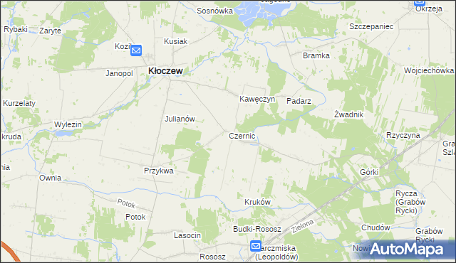 mapa Czernic, Czernic na mapie Targeo