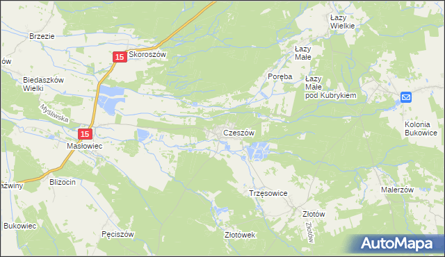 mapa Czeszów, Czeszów na mapie Targeo